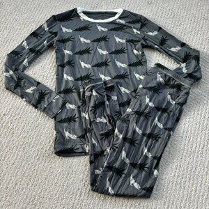 Kickee Pants Bamboo Gray Dog With Christmas Tree Pajamas